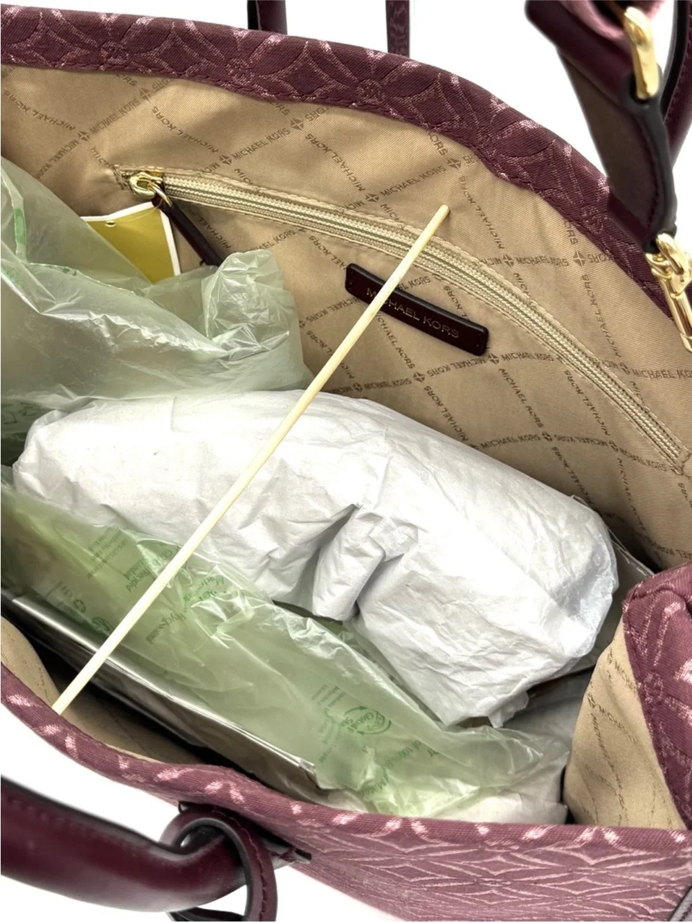 Michael Kors Medium Mirella Tote Bag Ox Blood Multi
